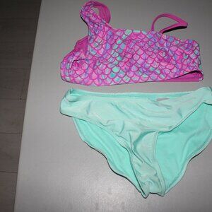 Purple & Blue 2 Pcs Wonder Nation Bikini Swimsuit Size L 10-12